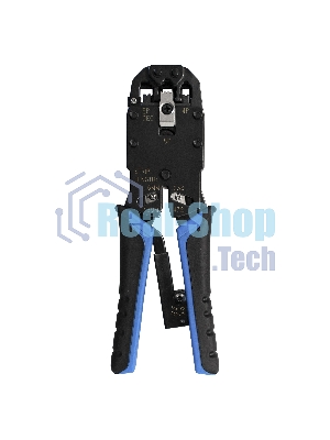 Инструмент ExeGate EX293155RUS EX-T2008R для обжима RJ-45, RJ-11/12 с храповым механизмом (прямой ход обжимки)