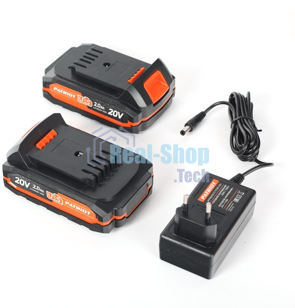 Дрель-шуруповерт аккумуляторная Patriot BR 203UES, Аккумуляторная, 20В, 2 АКБ, Кейс