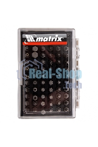 Набор бит Matrix с магнитным держателем, CrV, 61шт