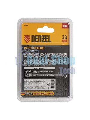 Насадка для МФИ Denzel шлифовальная дельтовидная, HM, по плитке и дереву, 33 мм