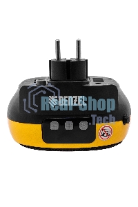 Тепловентилятор керамический Denzel DTFC-700 портативный, черный/желтый, 700 Вт, 10 м2, цифровой термостат