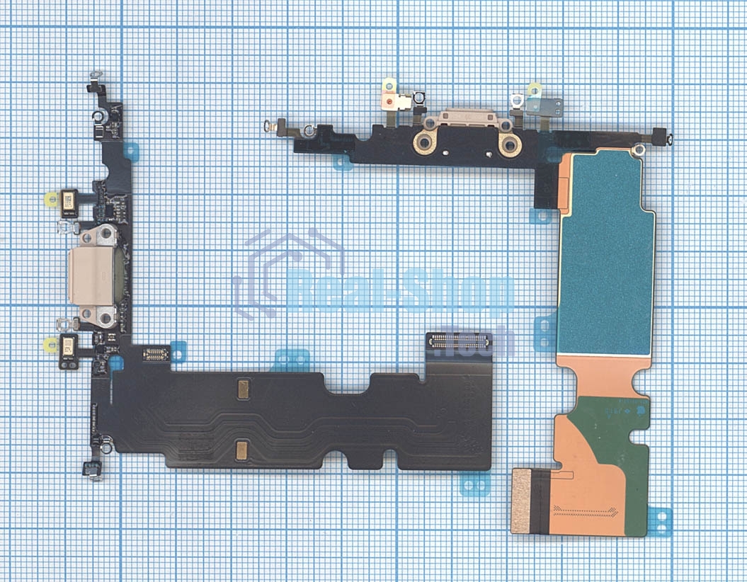 Шлейф разъема питания для iPhone 8 Plus золотой