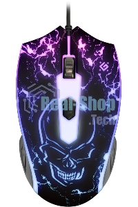 Мышь проводная Defender Overmatch GM-069 черный, 2400 dpi, USB, кнопки - 4