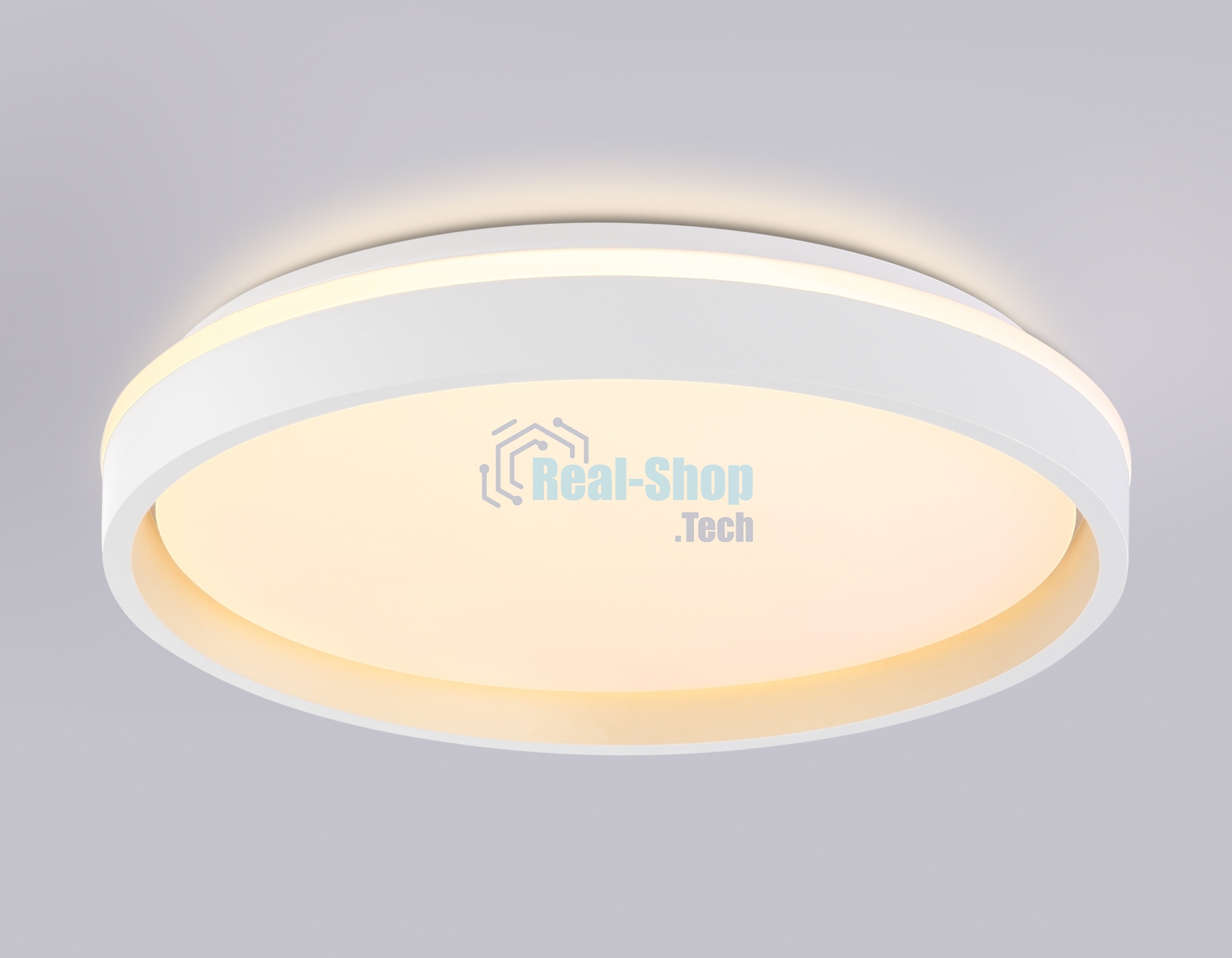 Светодиодный светильник RGB Ambrella light FZ607 WH/GD белый/золото IP20 66W 3000K-6500K+RGB D490*85 (ПДУ ИК)