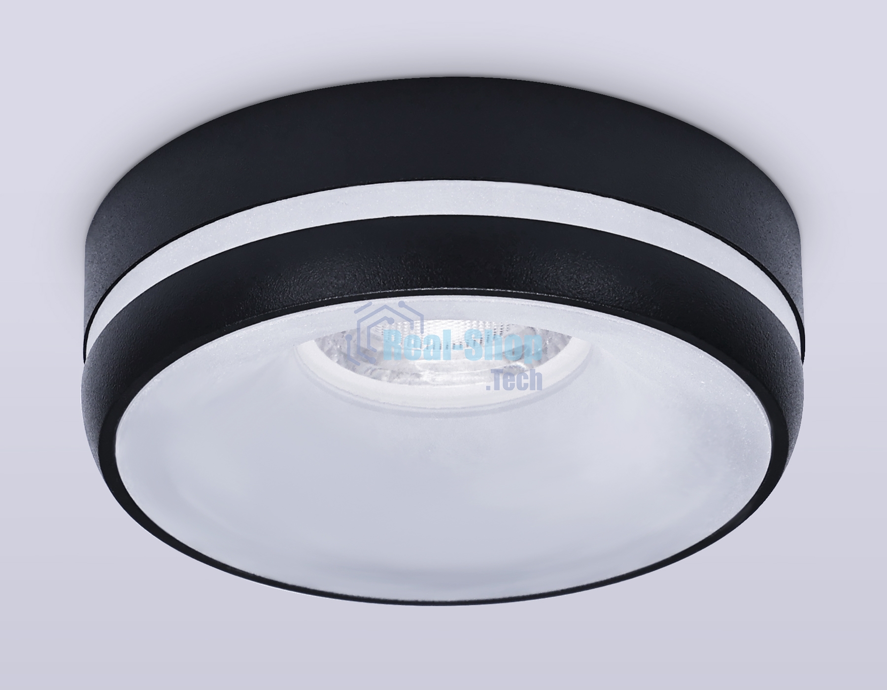 Светильник Ambrella light TN3335 SBK/FR черный песок/белый матовый GU5.3 D96*46