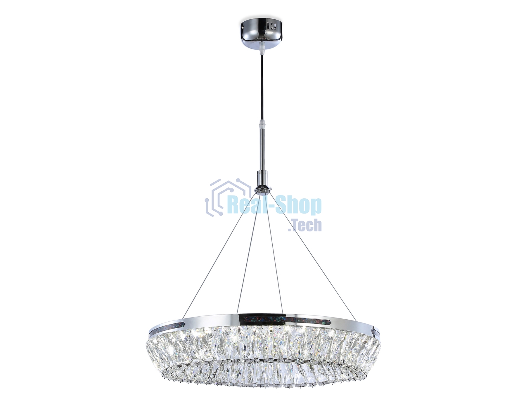 Светильник Ambrella light TR5022 CH/CL хром/прозрачный 3000K/4200K/6400K 47W D500*540 (Без ПДУ)