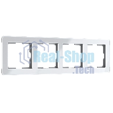 Рамка на 4 поста Acrylic (белый) W0042701