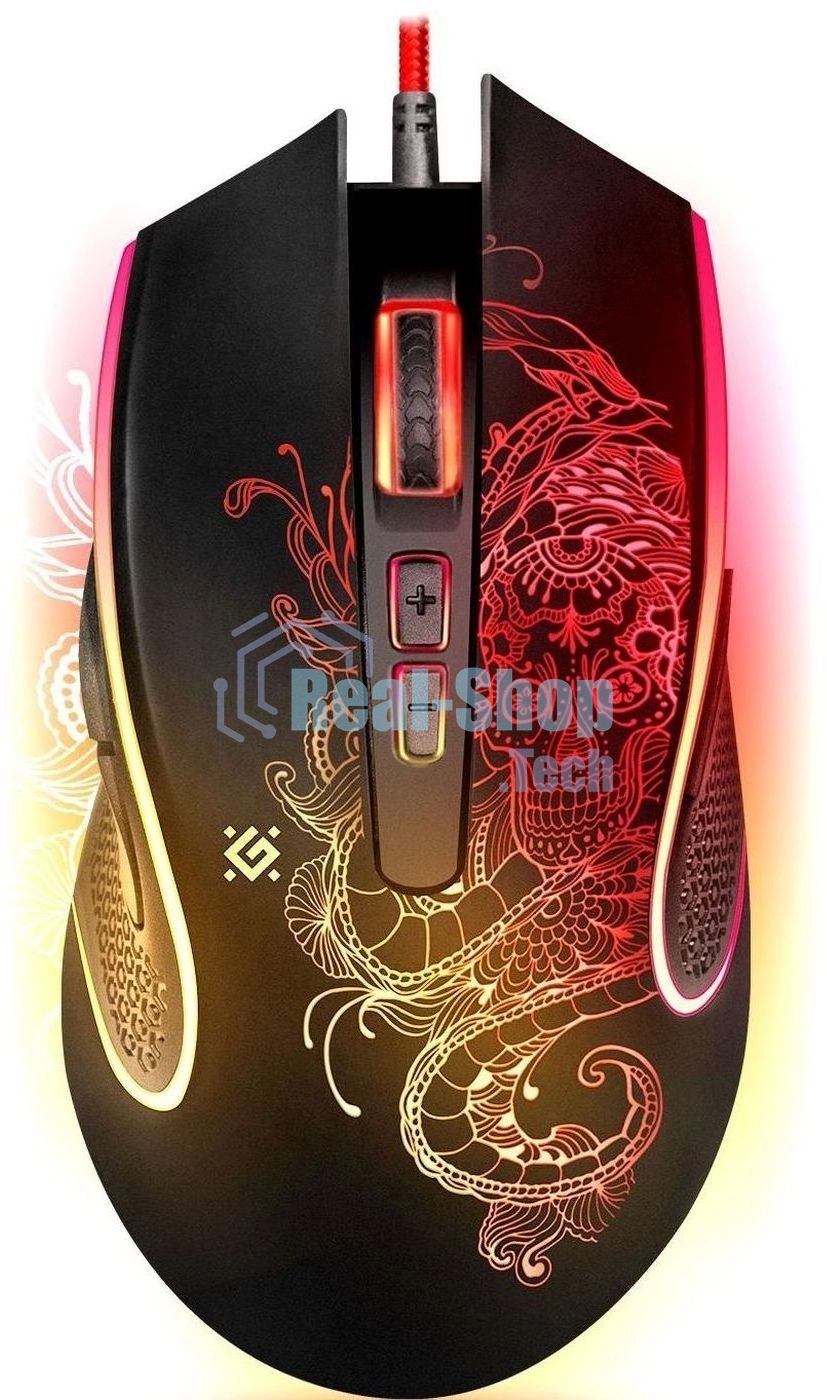 Мышь проводная Defender Venom GM-640L черный, 3200 dpi, USB, кнопки - 8