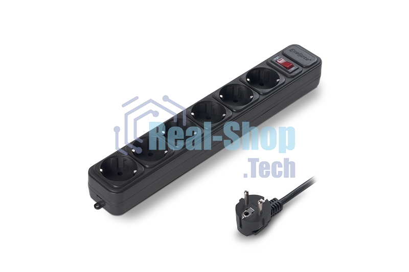 Сетевой фильтр ExeGate EX119393RUS SP-6-3B (6 розеток, 3 м, евровилка, черный)