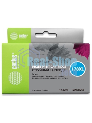 Картридж струйный Cactus CS-CB324N №178XL пурпурный (14.6 мл.) для HP PhotoSmart B8553/C5383/C6383/D5463