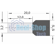 Наконечник штыревой втулочный изолированный Rexant F-18 мм 4 мм² (НШВи 4.0-18) серый