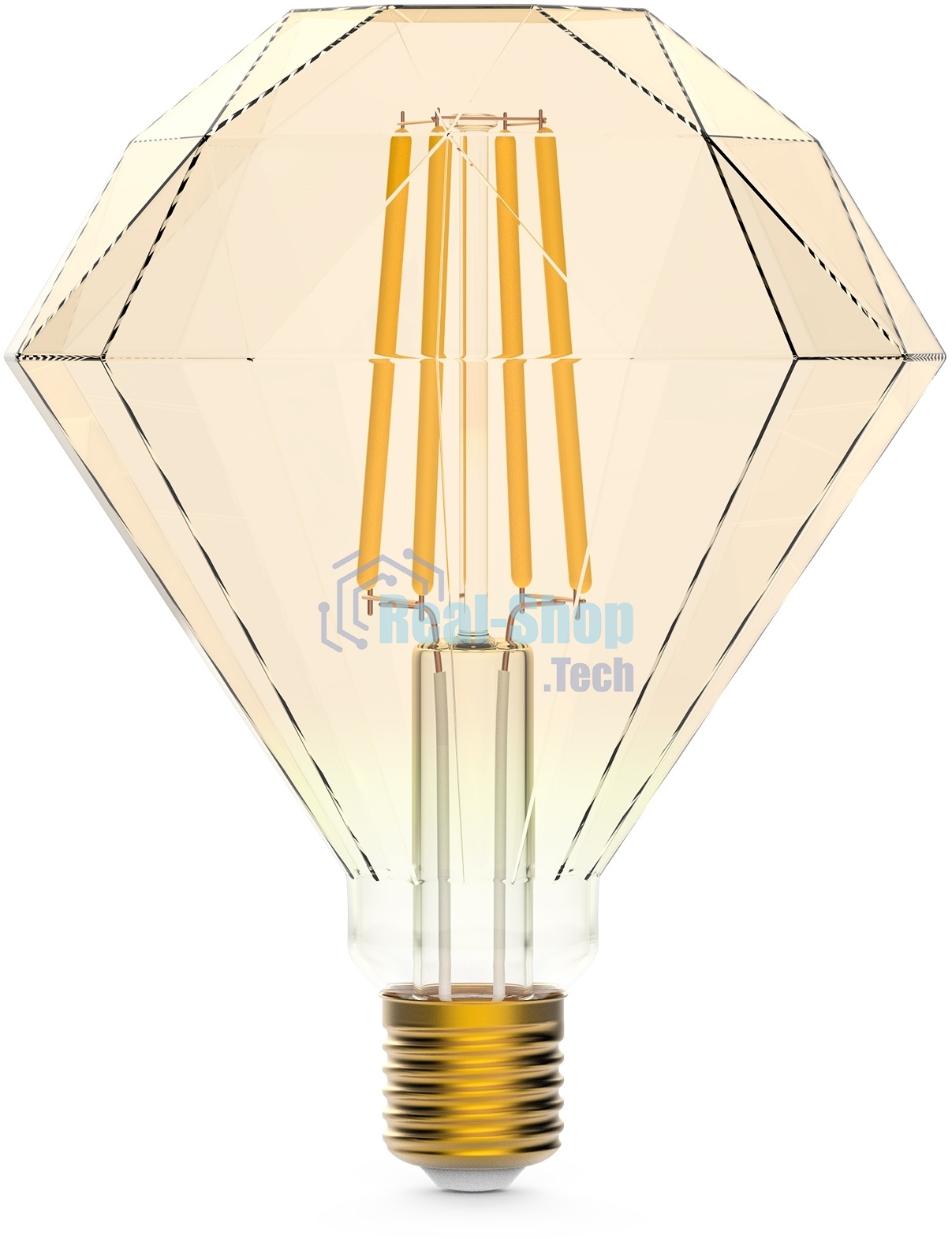 Лампа светодиодная филаментная Gauss Smart Home DIM E27 Diamond Golden 7 Вт 1/40