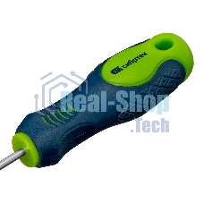 Отвертка Сибртех, SL3,0 х 100 мм, CrV, 2-х компонентная рукоятка