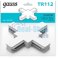 Коннектор для трековых шинопроводов Gauss (+) белый
