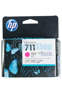 Картридж струйный HP №711 CZ135A пурпурный x3уп. для HP DJ T120/T520