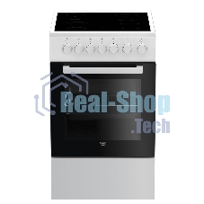 Плита электрическая Beko FSE57110GW белый, конфорок 4 шт, духовка 55 л, гриль, 50 см x 85 см x 60 см