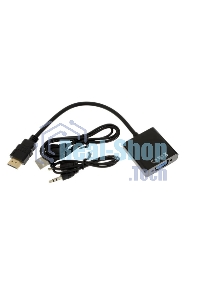 Адаптер HDMI (M)-VGA (F) 00-00027496 черный GOPOWER