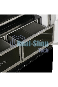 Холодильник Maunfeld MFF183NFBE черный трехкамерный инвертор 270/135л морозилка снизу, Total NoFrost, Side by Side