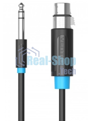 Кабель Vention аудио Jack 6.5 M/XLR F - 1.5м