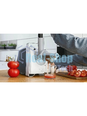 Мясорубка электрическая Bosch MFW68660 черный, 2200 Вт, 4.3 кг/мин, реверс, защита от перегрузки, металлический лоток, насадки - 10