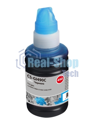 Чернила Cactus CS-GI490C голубой 100мл для Canon PIXMA G1400, G2400, G3400