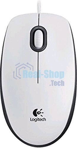 Мышь проводная Logitech M100 белый, 1000 dpi, USB, кнопки - 3