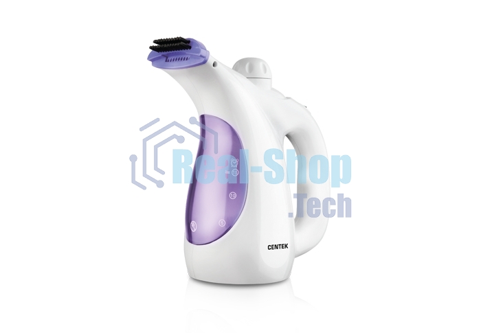 Отпариватель ручной Centek CT-2380 (бел/фиолет) 700Вт, 250мл, 15г/мин, регулятор мощн, насадка-щетка