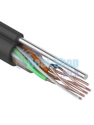 Кабель витая пара Rexant UTP 4PR 24AWG, cat.5e наружный (OUTDOOR) + ТРОС*1 (бухта 305 м)