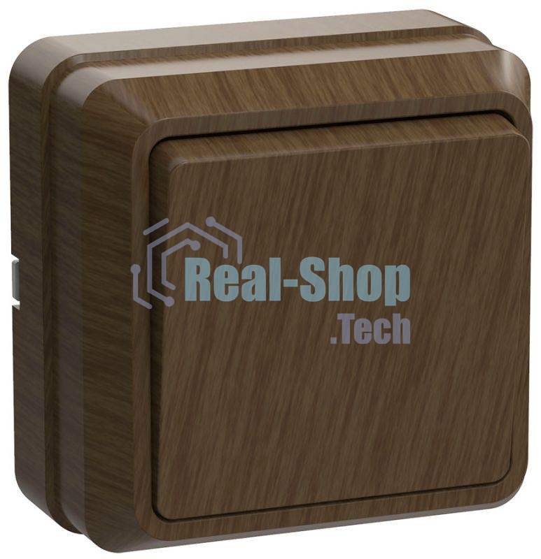 Выключатель 1-кл. ОП ОКТАВА 10А IP20 дуб ИЭК EVO10-K04-10-DC