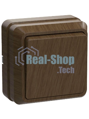 Выключатель 1-кл. ОП ОКТАВА 10А IP20 дуб ИЭК EVO10-K04-10-DC