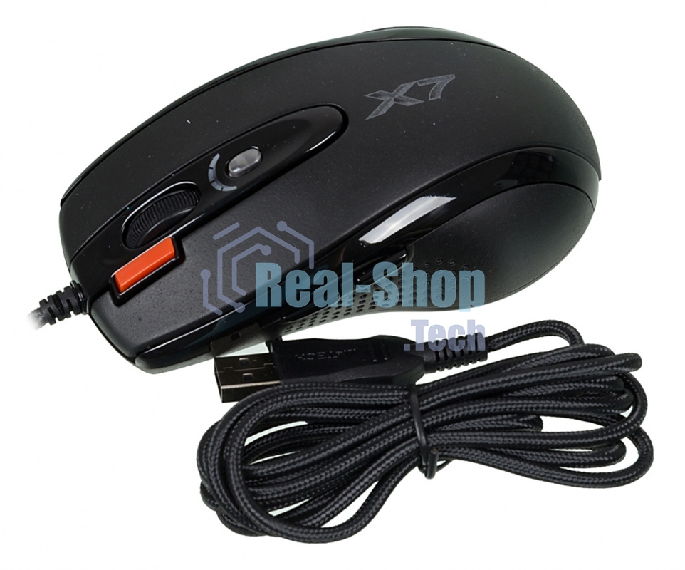 Мышь проводная A4Tech XL-750BK черный, 3600 dpi, USB, кнопки - 7