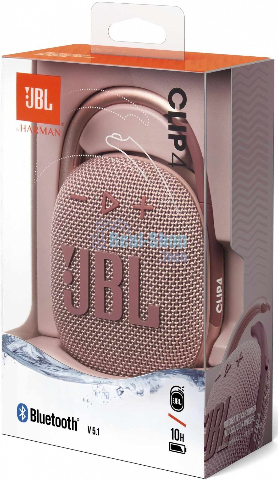 Портативная акустика JBL CLIP 4, розовый