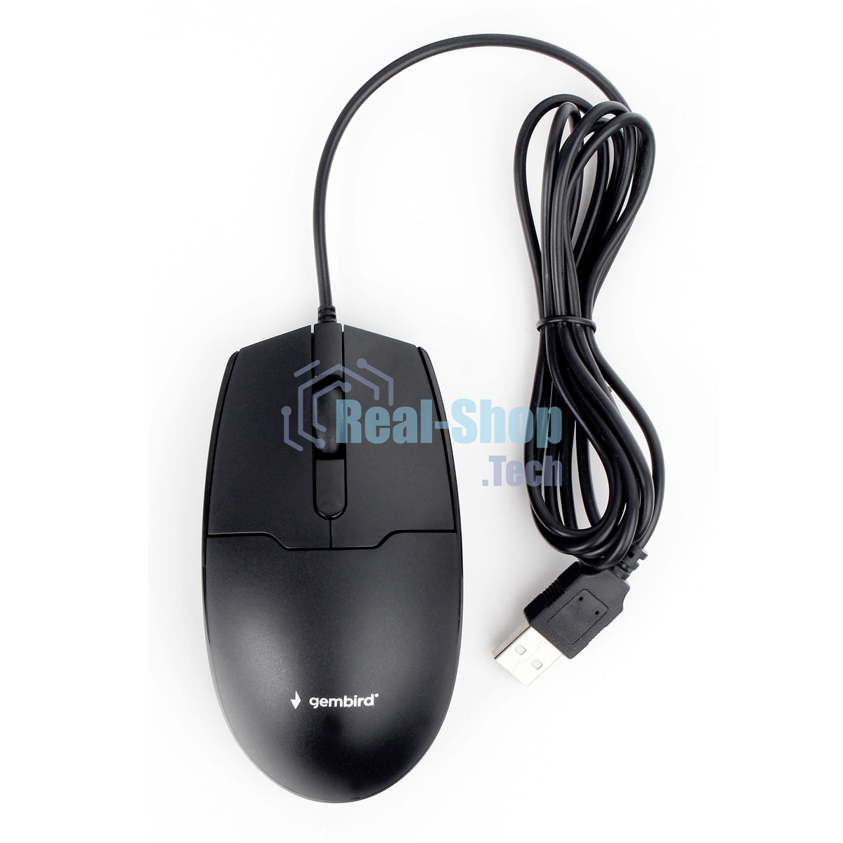 Мышь проводная Gembird MOP-425 черный, 1000 dpi, USB, кнопки - 3