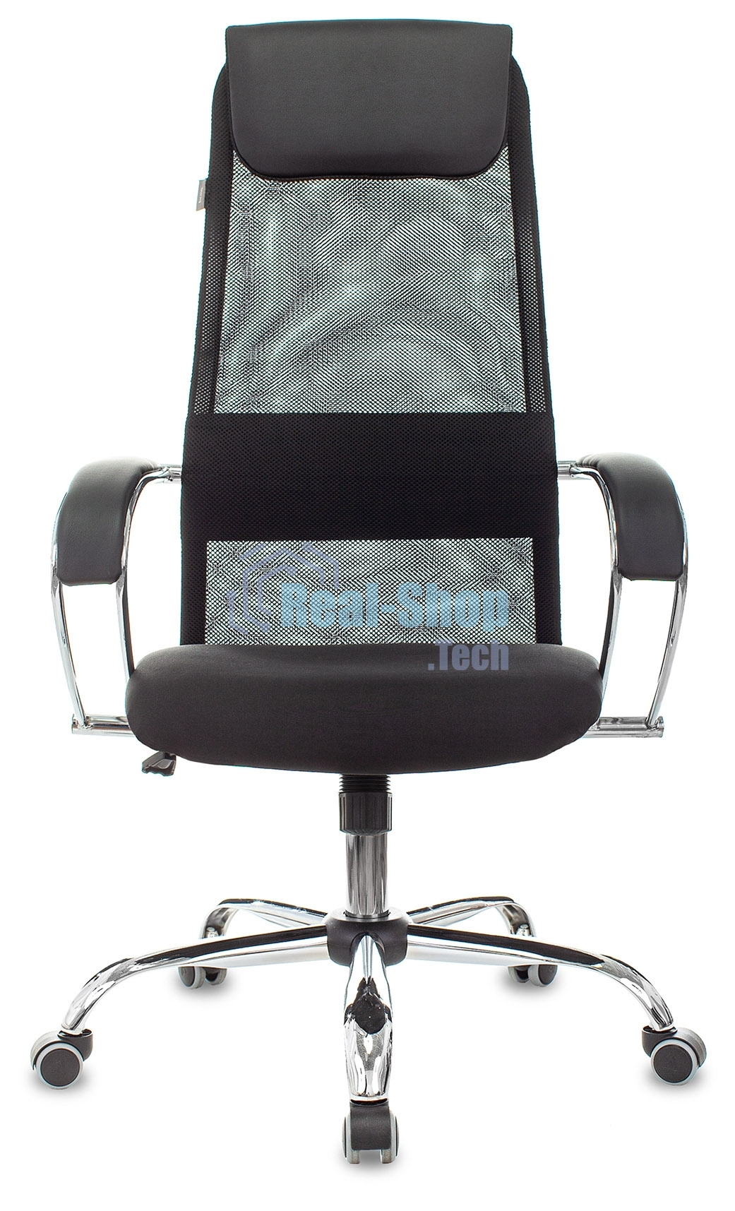 Кресло руководителя Бюрократ CH-607SL TW-01 Neo Black черный, сетка/ткань с подголов. на колес. металл хром