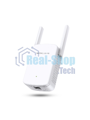 Усилитель сигнала Mercusys ME30 AC1200 Wi-Fi Range Extender, 300 Mbps at 2.4 GHz + 867 Mbps at 5 GHz, 1 x 10/100 LAN, 2× Fixed External Antennas, Wall Plugged, WPS/Reset Button, Signal Indicator, Range Extender/Access Point mode, Adaptive Path Selection