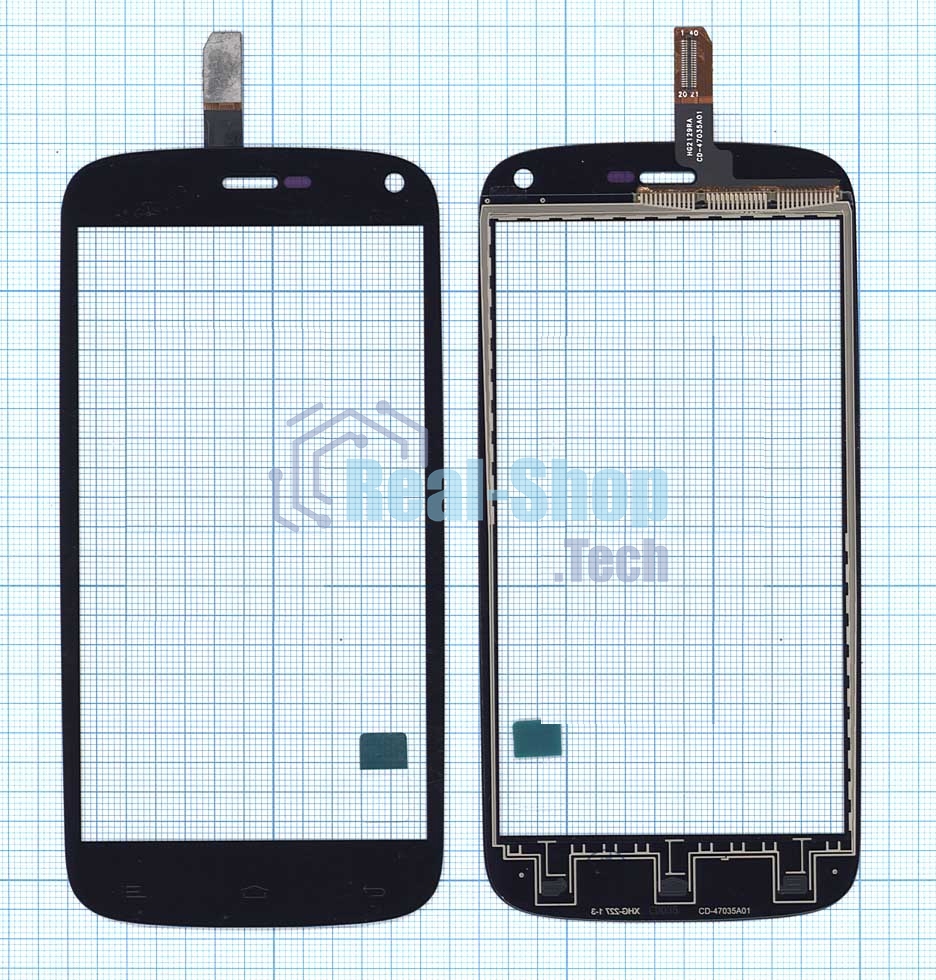 Сенсорное стекло (тачскрин) для Fly IQ4410 Quad Phoenix, черное