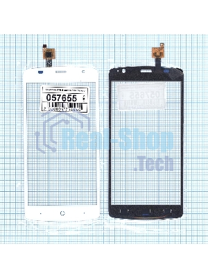 Сенсорное стекло (тачскрин) для ZTE Blade L5 Plus, белое