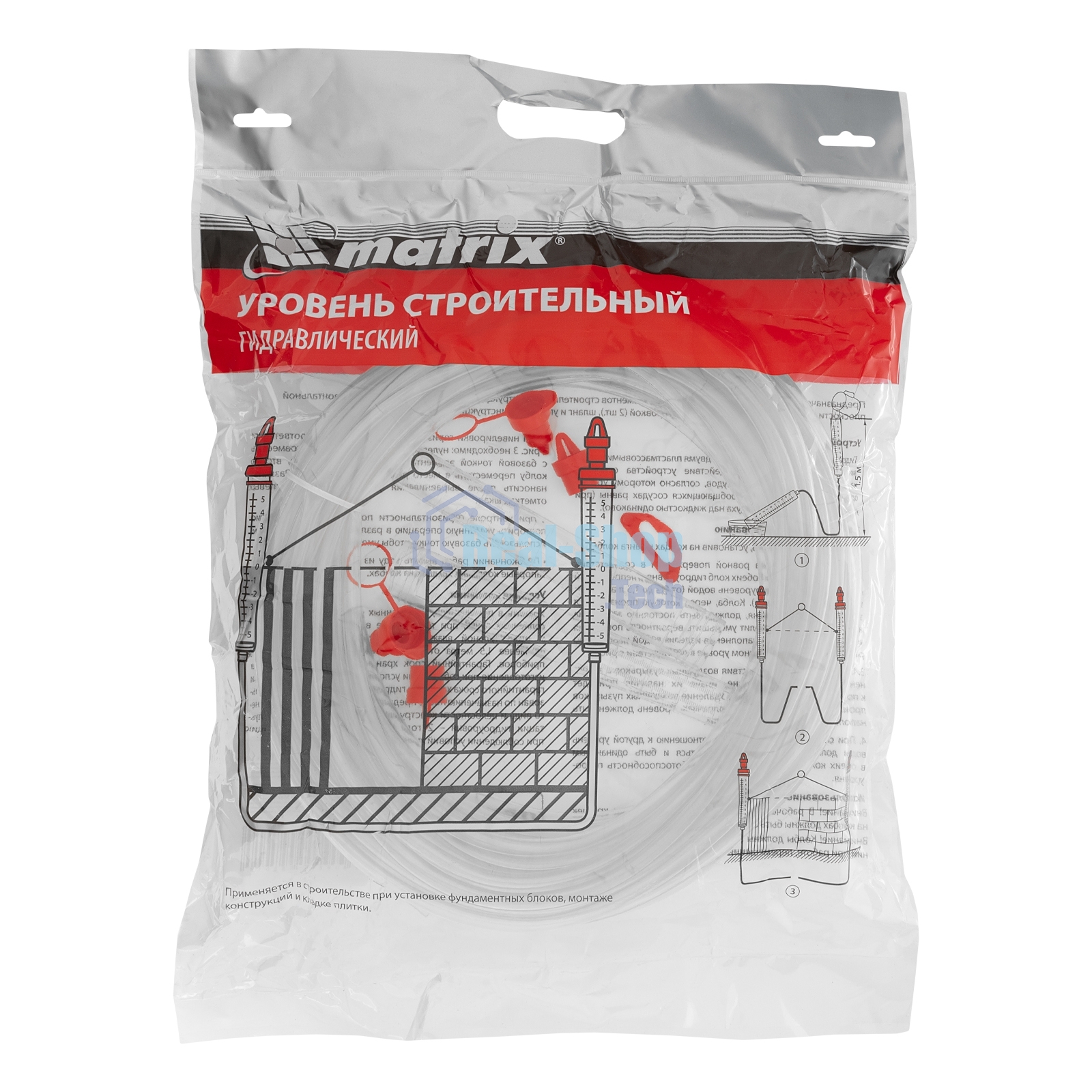 Гидроуровень Matrix удлиненная колба, рельефная градуировка, 25 м