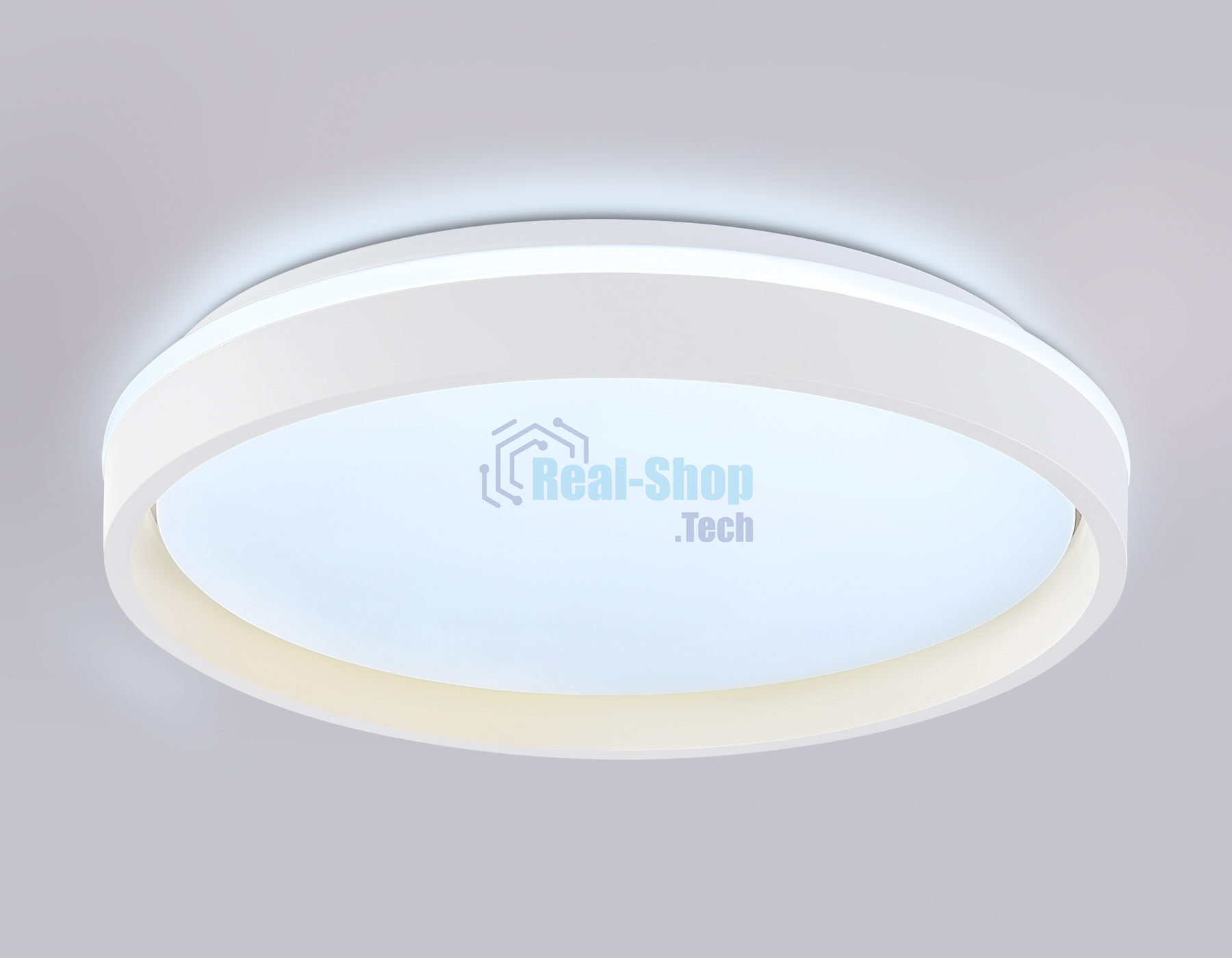 Светодиодный светильник RGB Ambrella light FZ607 WH/GD белый/золото IP20 66W 3000K-6500K+RGB D490*85 (ПДУ ИК)
