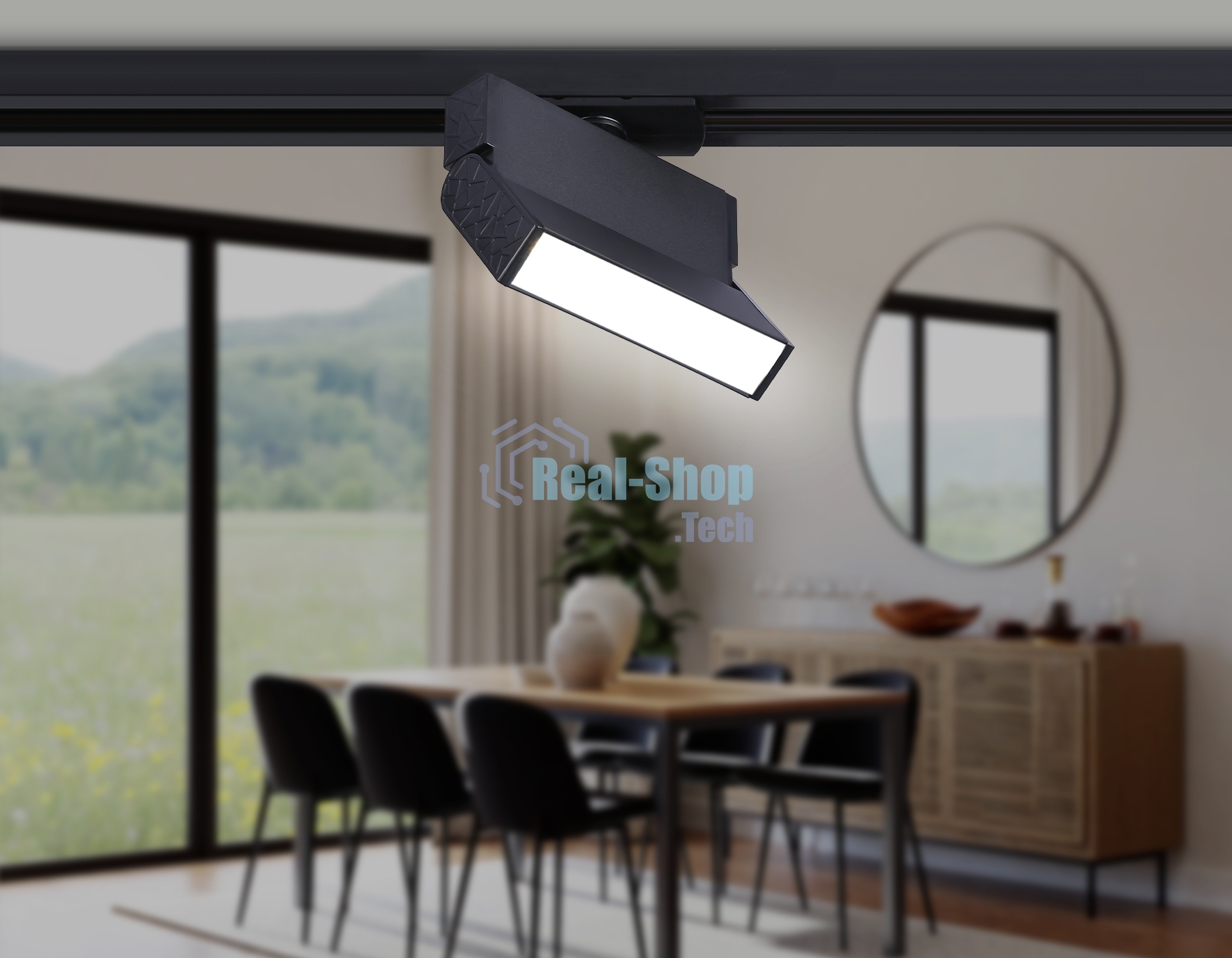 Трековый однофазный светодиодный светильник Ambrella light GL6803 BK черный LED 6W 4200K 115*22*87