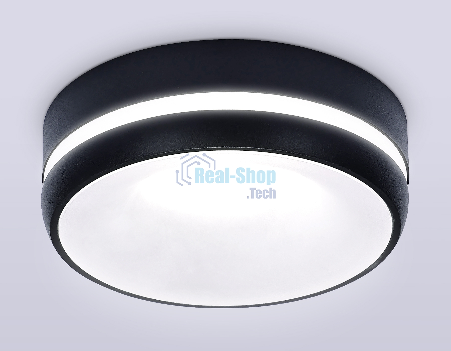 Светильник Ambrella light TN3335 SBK/FR черный песок/белый матовый GU5.3 D96*46