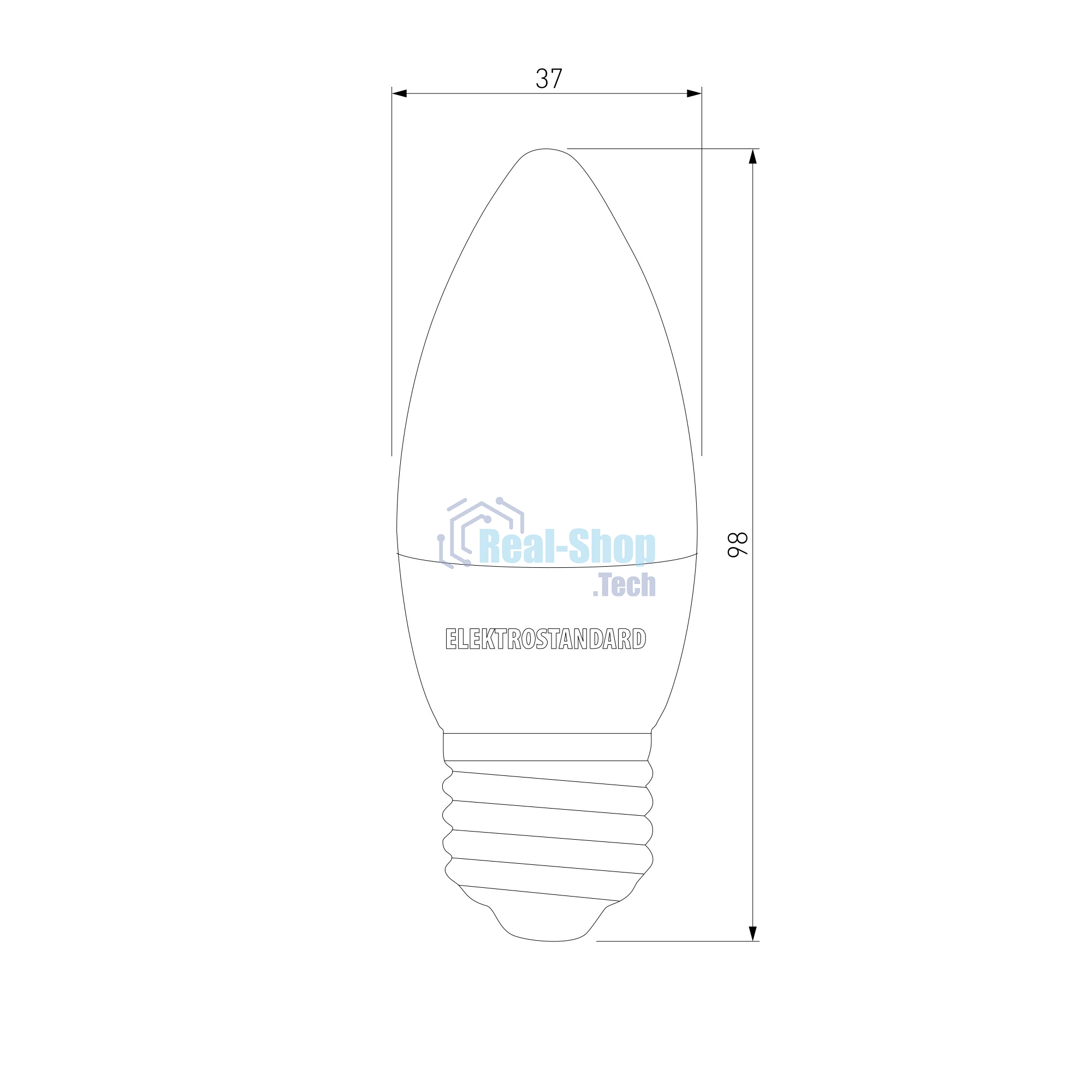 BLE2737 / Светодиодная лампа Свеча СD LED 6W 4200K E27