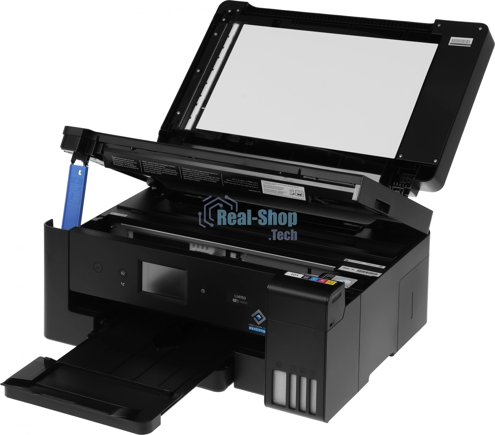 МФУ струйное Epson L14150, (C11CH96404/C11CH96505/C11CH96403/C11CH96502/C11CH96507), A3, цветной, печ. 38 стр/мин (ч/б) 24 стр/мин (цв.), 1200 x 4800 dpi (печать) 1200x2400dpi (скан.), USB, RJ-45, Wi-Fi