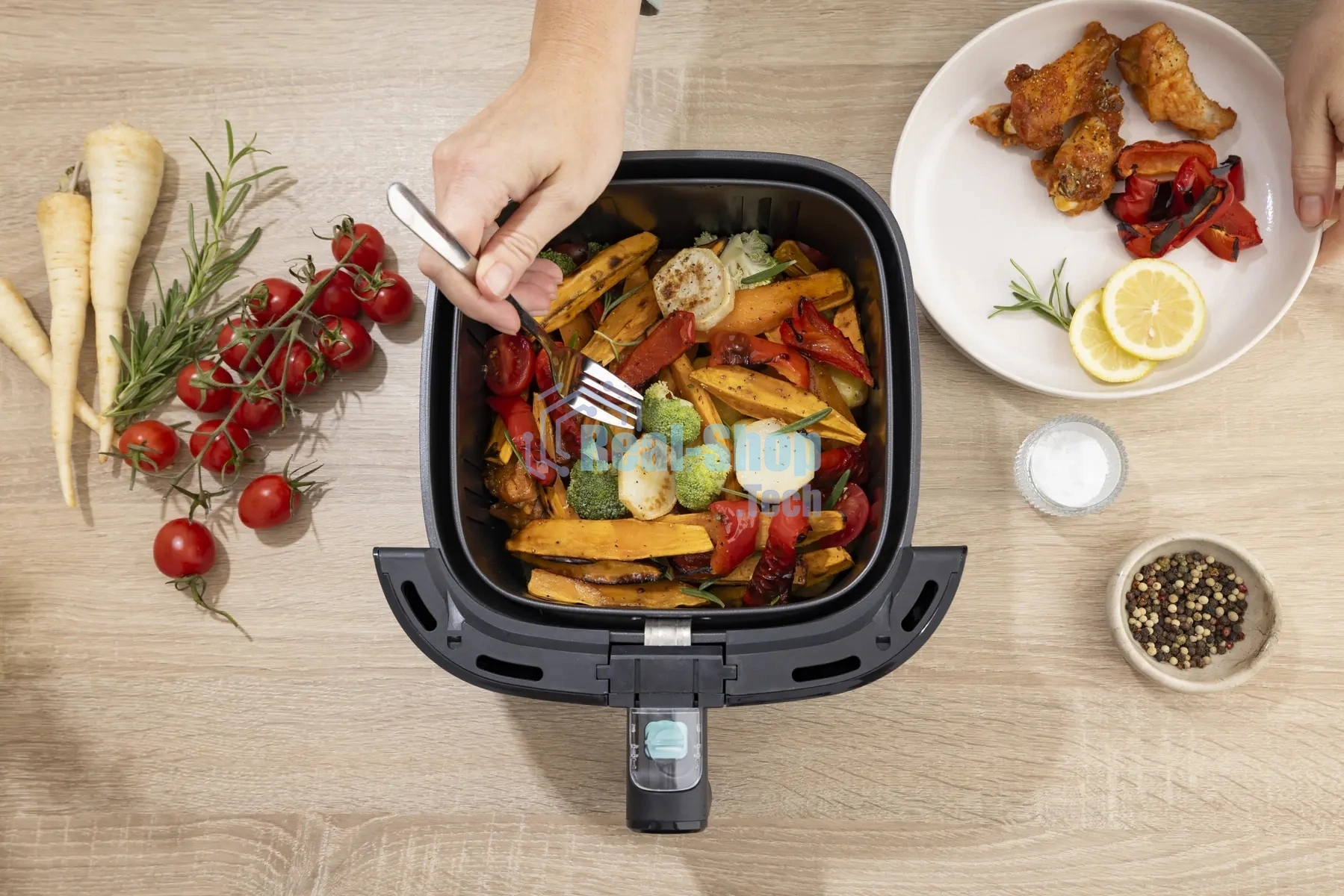 Аэрогриль Gorenje AF1700B черный, 1700 Вт, 4.5 л, сенсор, 9 программ