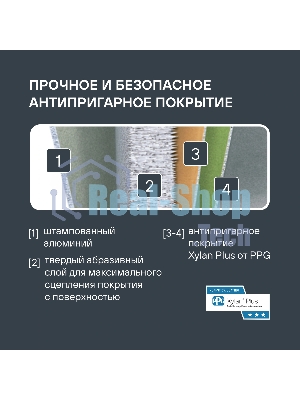 Сковорода-гриль Rondell Escurion RDA-869, 28 см, съемная ручка, без крышки, черный