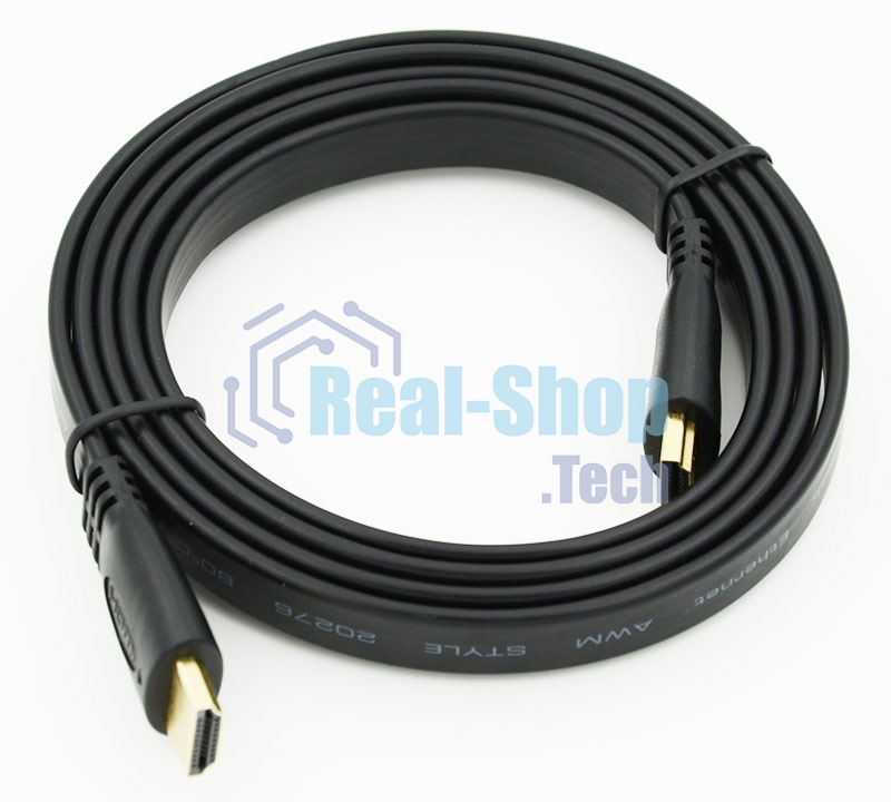 Кабель HDMI v.1.4 1.5м Flat плоский HDMI (m)/HDMI (m)
