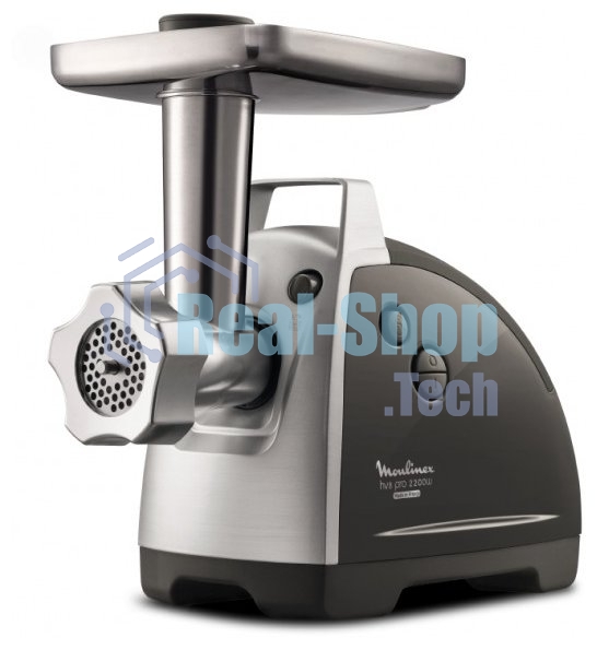 Мясорубка электрическая Moulinex ME688832 черный, 2200 Вт, 4.5 кг/мин, реверс, насадки - 6