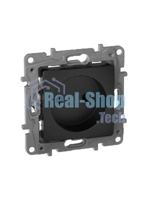 Розетка 2К на винтах, защ. шт., антрацит ETIKA