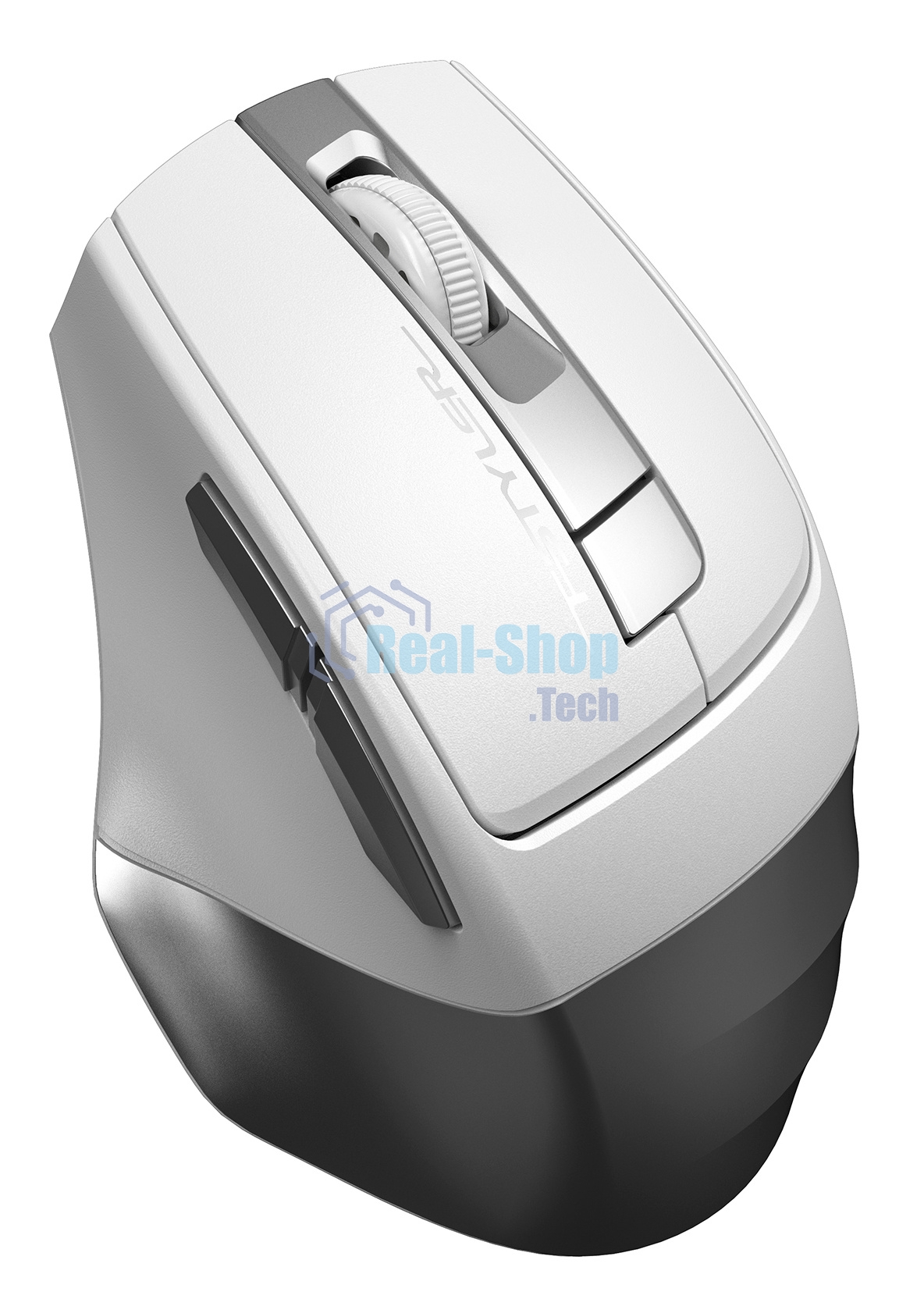Мышь беспроводная A4Tech Fstyler FG35 серебристый/белый, 2000 dpi, радиоканал, USB, кнопки - 6