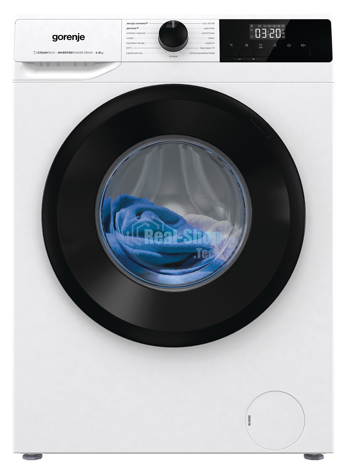 Стиральная машина Gorenje W1NHPI62SCSIRV белый загр. фронтальная макс.: 6 кг 1200 об/мин класс: А